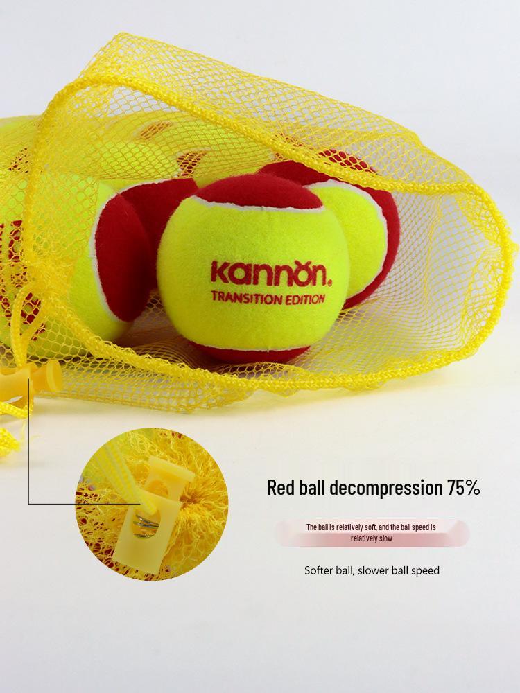 Kannon Kanglong Kids Soft Tennis Balls: Red, Orange, Green Beginner Transition Balls for Stress Relief and Training.