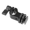 Lightweight 15mm Single Rod Clamp Hot Shoe Extension Bracket Camera Accessory with Shoe Adapter for Photographers