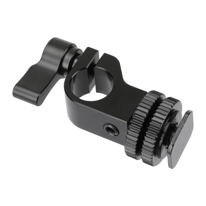 

Lightweight 15mm Single Rod Clamp Hot Shoe Extension Bracket Camera Accessory with Shoe Adapter for Photographers 1