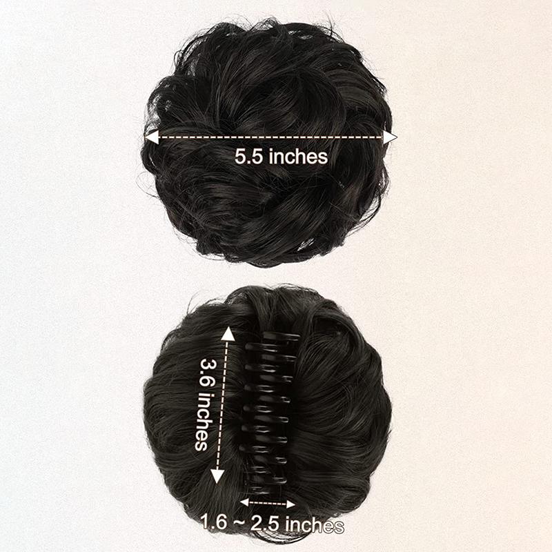 Extensions de cheveux synthétiques en chignon bouclé et désordonné, queue de cheval, pince de préhension, chouchou, élastique, épingle à cheveux pour femmes, outils de coiffure