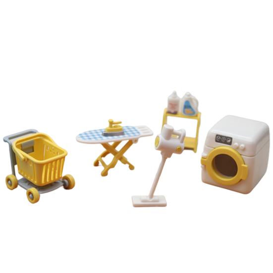 1Set Sorgfältige Verarbeitung Glatte Oberfläche Nützliche Simulierte Puppenhaus Waschmaschine Waschküche Kit