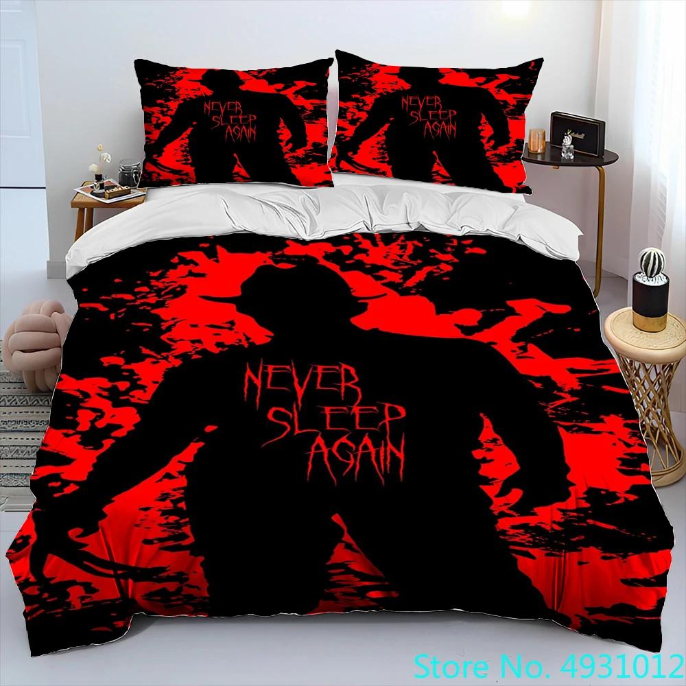 Horror Movie Character Chucky Saw Comforter Bedding Set,Duvet Cover Bed Set Quilt Cover Pillowcase,King Queen Size Bedding Set