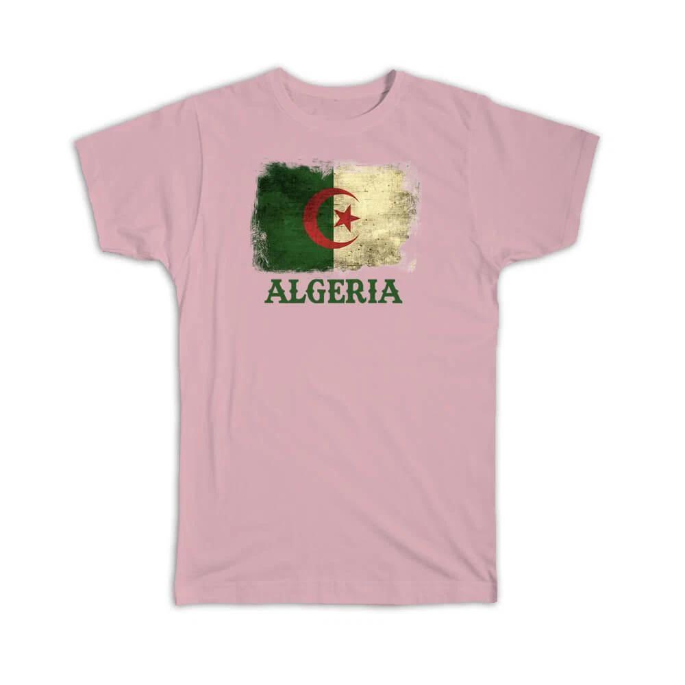 Gift T-Shirt : Algeria Algerian Flag Africa African Country Souvenir National L