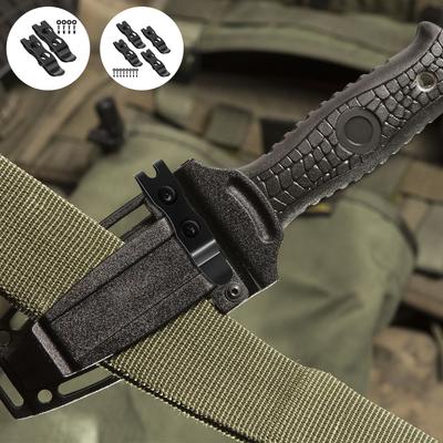 2/4 Pièces Clip de Ceinture pour Couteau Acier Inoxydable Gaine Clip de Ceinture avec Vis Gaine de Couteau Portable Clip de Ceinture Holster Accessoires de Fabrication