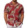 Men S Short Sleeve Tropical Print Hawaiian Casual Shirt