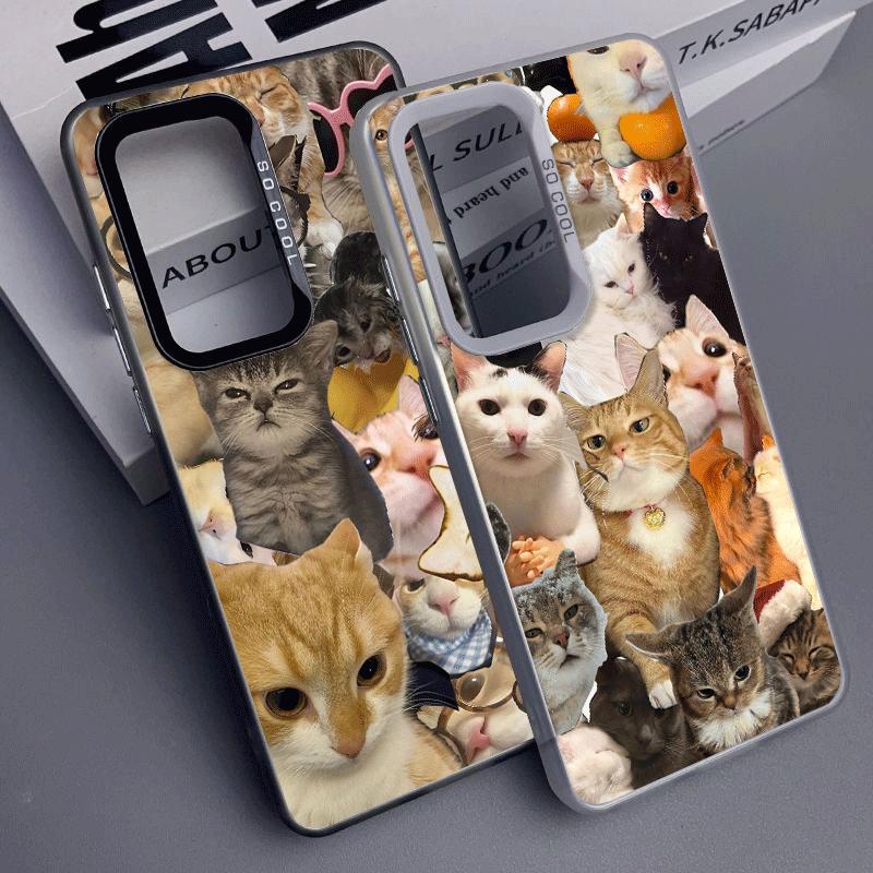 Crying Cats Combine Memes Shockproof Phone Case for Samsung A17 A16 A15 A14 A37 A57 A36 A56 A26 A35 A55 A25 A34 A54 A24 A13 A23