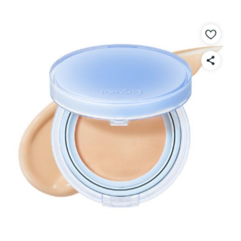 Rom&nd Hydrating Glow Cushion Foundation K-Beauty Bare Water Cushion Base Makeup SPF Coverage