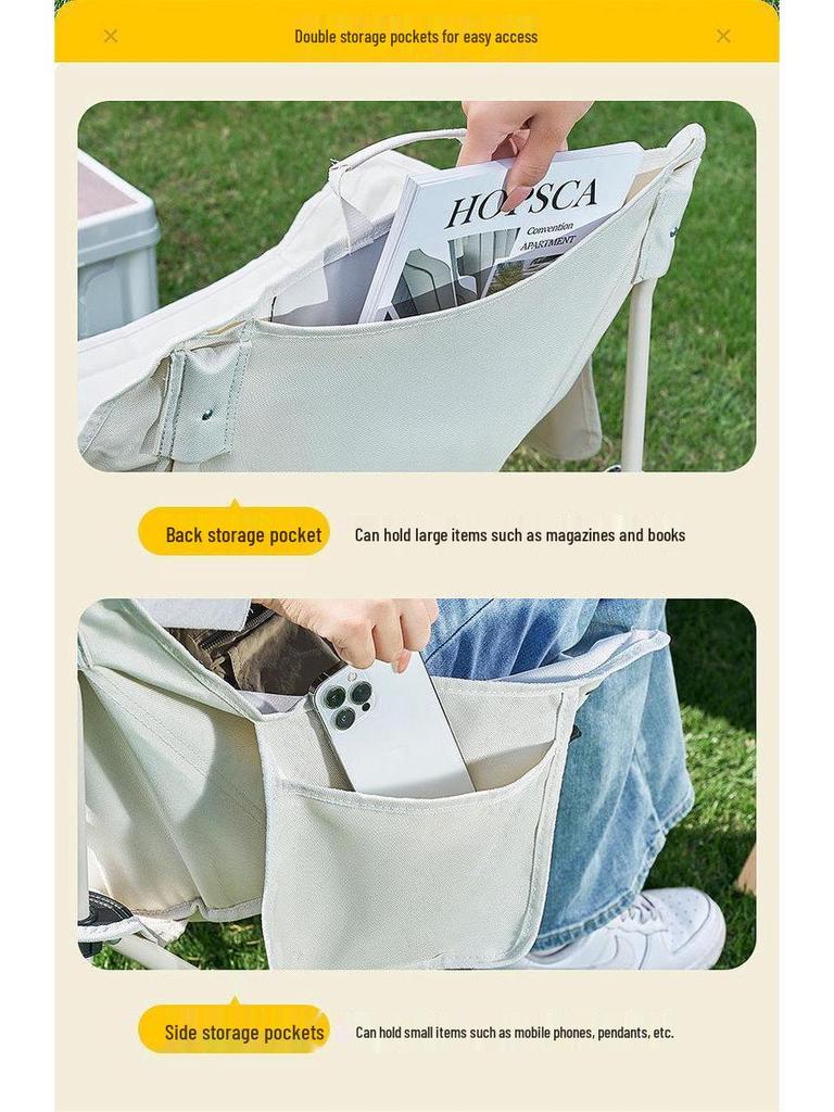 Portable Folding Moon Chair: Lightweight Outdoor Camping Chair with Backrest