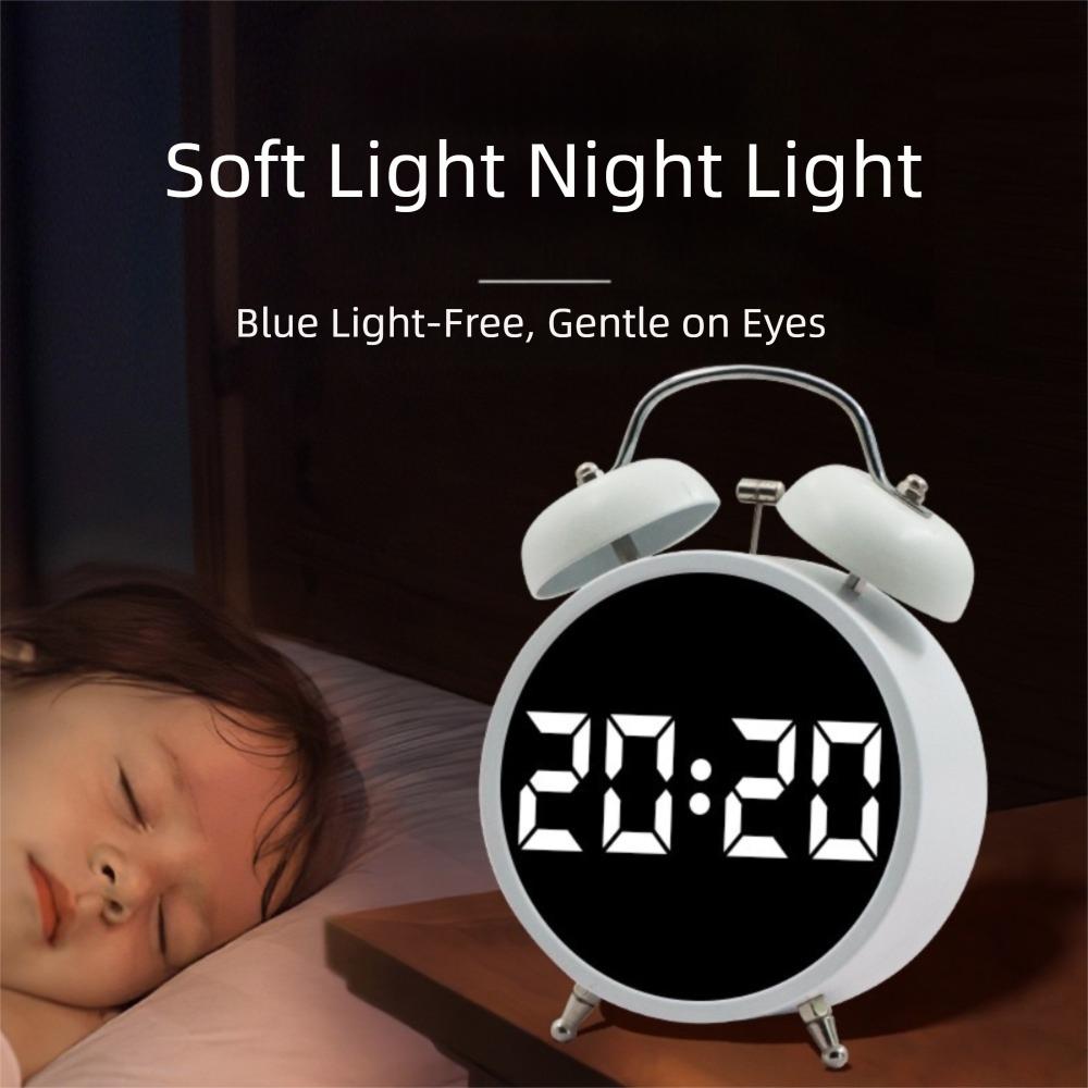 with LED Screen Alarm Clock Extra Large Sound Children Clock Creative Number Clock
