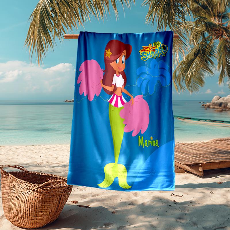 Ultra-Soft Beach Towel with Zig & Sharko Theme,Ideal for Pool - Camping, Diving - Perfect Travel Essential, Vibrant Beach Towel.