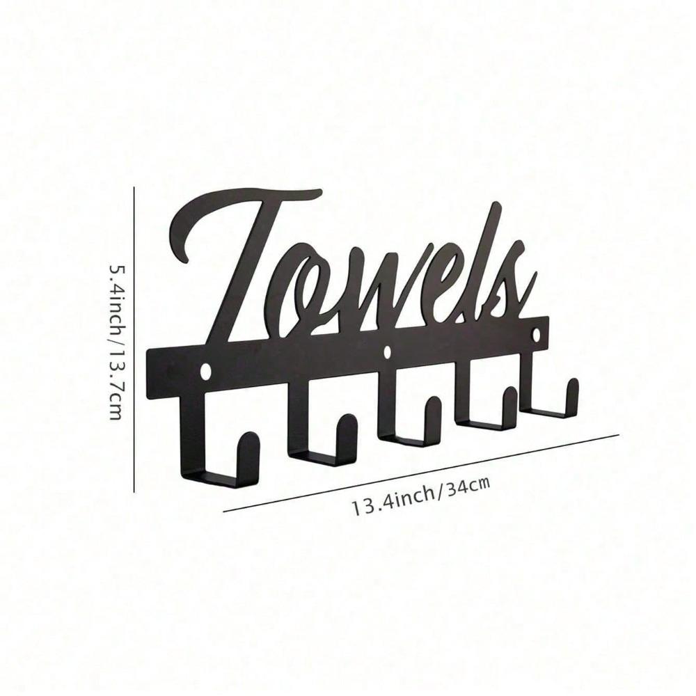 

Metal Letter Wall Hook, Rustic Coat & Key Holder, Space-Saving Entryway Organizer, Farmhouse Decor for Hats Towels разноцветный