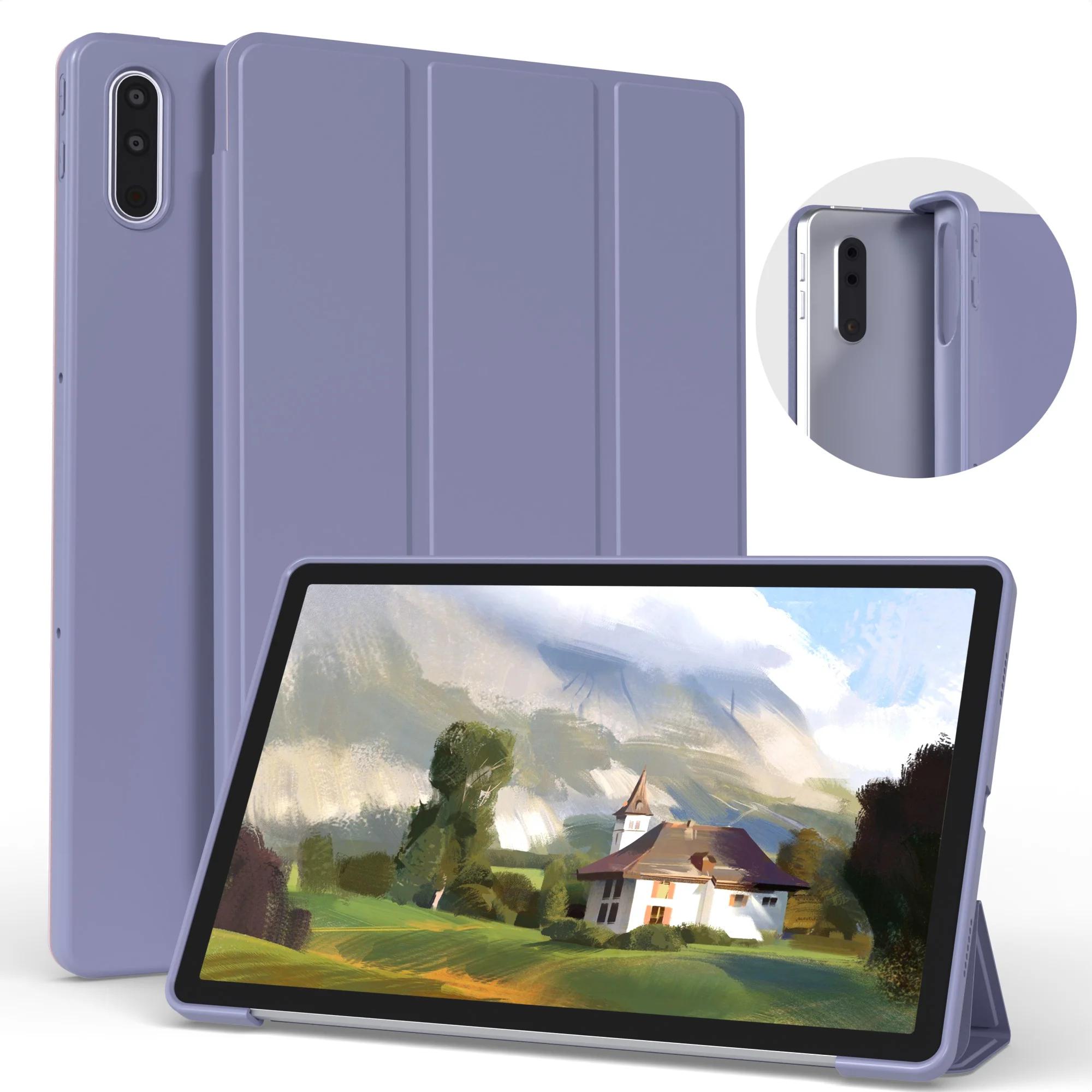 Voor Xiaomi Redmi Pad 2 Hoes 11inch Drievoudig PU Leer Zachte Achterkant Stand Slimme Hoes Funda Tablet Redmi Pad 2 Cover Redmi Pad 2 2025 11 paars