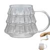 Christmas Tree Glass Coffee Mug Cute Festive Coffee Cup Latte Cappuccino Cup Milk Cup Beverage Mug Tea Cup Water Cups