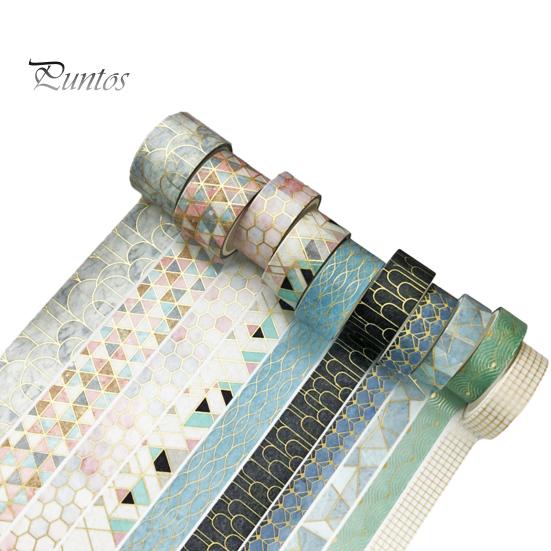 Metallic Luster Washi Tape 10 Rolls Foil Tape, Decorative Masking Tapes for Junk Journal Supplies, Arts, DIY Crafts, Planners, Scrapbook, Card Making,