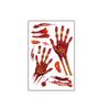 Halloween Bloody Footprints Clings Set 10PCS with Zombie Handprint Decals for Scary Event and Party Decoration