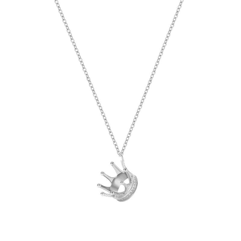 Queen Crown Necklace Women'S Cold Wind Diamond Lamp Luxury Clavicle Chain Compact Exquisite High-End Jewelry Premium