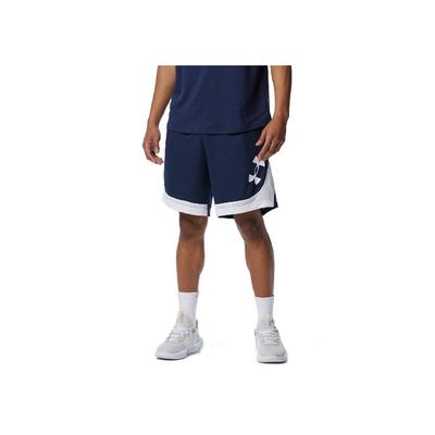 Color Block Casual Mid Rise Sports Shorts Men Shorts Navy-Blue White 1378332-410