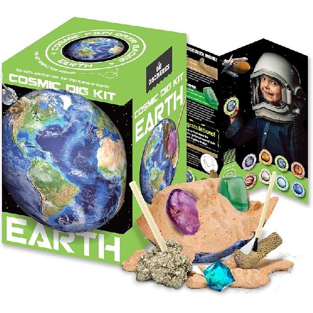 Космический набор для раскопок от Big Discoveries - Исследуйте планеты Солнечной системы с наборами для раскопок драгоценных камней и окаменелостей для детей | STEM-игрушка, научные наборы для раскопок
