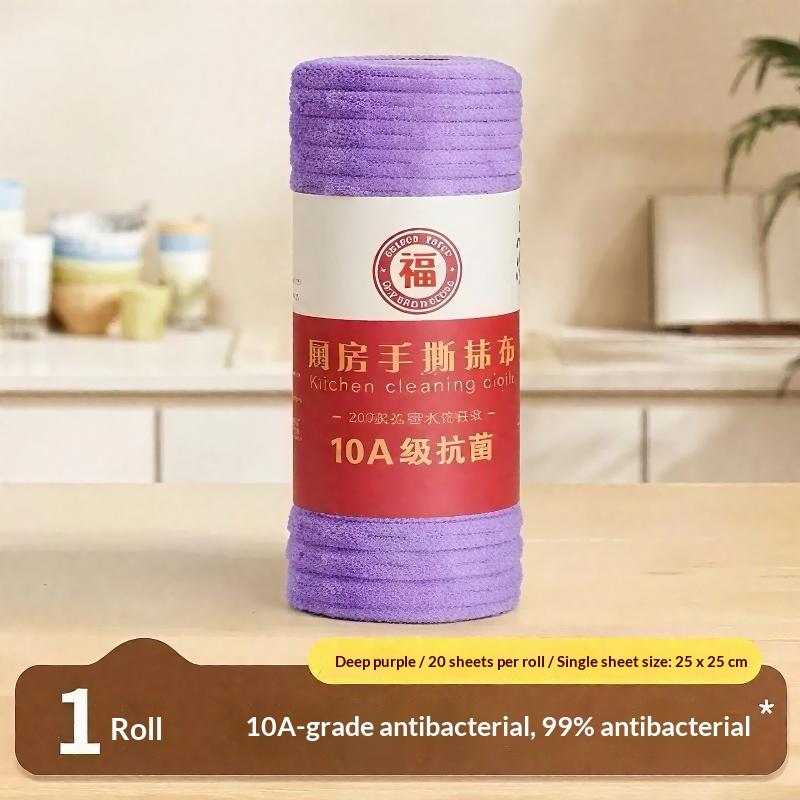 20 stk Fortykket Bambus Mikrofiber Køkkenviskerulle Engangs Ledig Opvaskeklud Genanvendelig Olieabsorberende Rengøringshåndklæde Husholdning