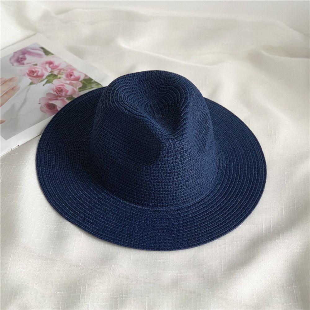 Large Panama Straw Hat Wide Brim British Dress Hat Fashion Panama Jazz Hat  Unisex