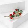 Personality Creative Alloy Enamel Pearl Leaf Brooch Temperament Women'S Clothing Corsage Ornament Pin