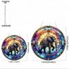 Vintage, Vibrant 2D Elephant Acrylic Circular Catcher, Animal Themed, Novelty Home Decor, Perfect Durable for Bedroom