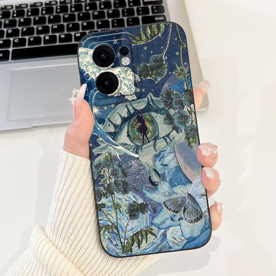 For Oppo Reno13 F 5G Case New Fashion Flower Silicone Soft Bumper Cases For Oppo Reno13F 4G Protection Cover Reno 13F 13FS Coque