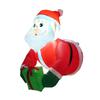 Inflatable Christmas Santa Prop with Lights Exterior Holiday Decoration for Outdoor Lawn Party Display