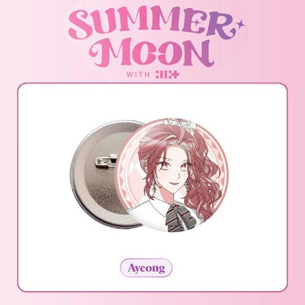 ILLIT "SUNNER MOON" Cartoon Mirror Keychain Tinplate Badge Gift