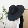 European And American Big Brim Black White Panama Jazz Top Hat Men And Women Summer Sunshade Sunscreen Vacation Beach Straw Hat