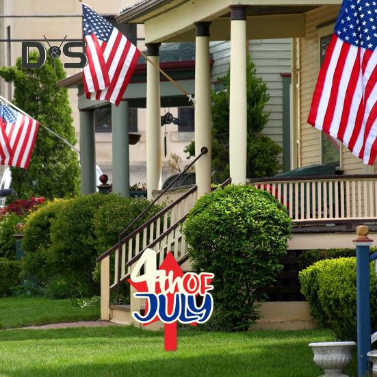 Star Patriotic Garden Stake American Style Outdoor Stake 4th of July Holiday Decor for Home Independence Day Yard Lawn Decoration