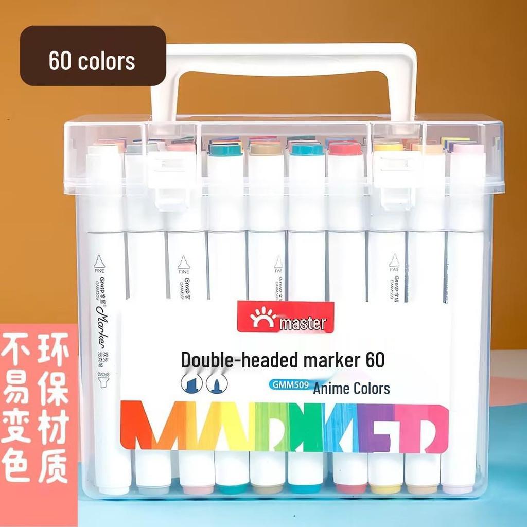 Master Dual-Tip Refillable Markers for Kids - Oil-Based Colored Pens for Art and Drawing