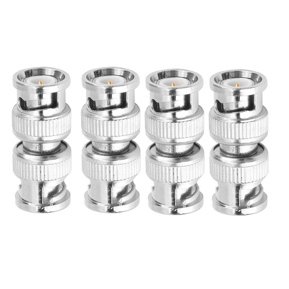 

4pcs BNC Male to Male Coax Coupler Video Connector Adapter RF Convertor