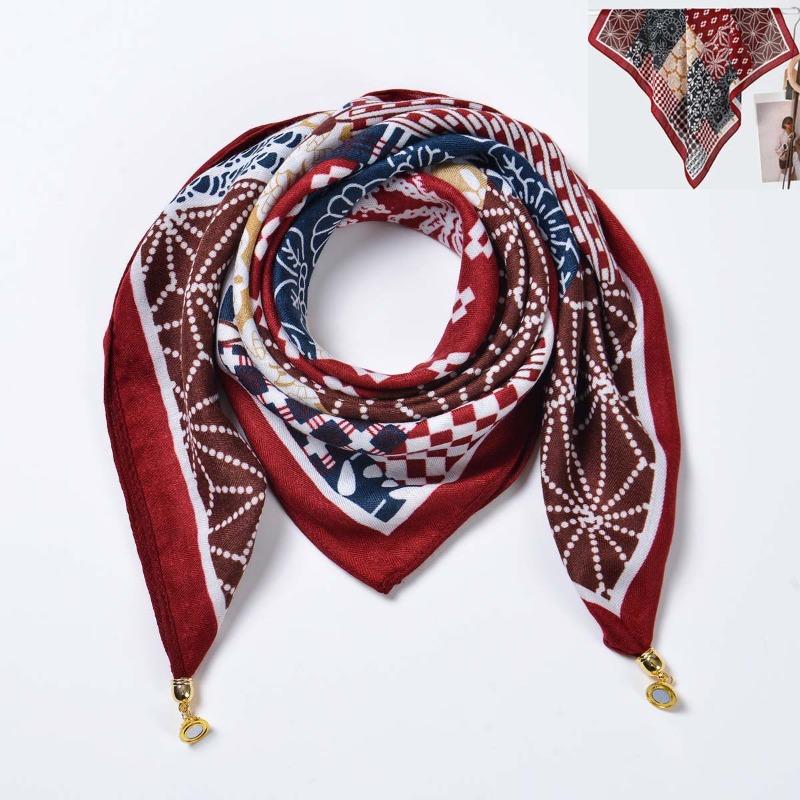 Hot-selling women's autumn and winter warm magnetic triangle neck protection scarf four seasons versatile velvet decorative scarf