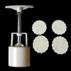 4pcs Flower Stamps Moon Cake Decor Mould Barrel Round Mooncake Mold 100g Pastry Mooncake Hand Diy Tool