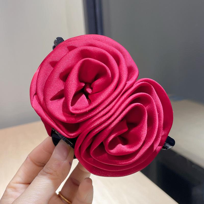 Elegant And Versatile Rose Flower Hair Clip  Headdress For Women