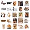 50 French Romantic Retro Stickers: Artistic Phone Case & Journal DIY
