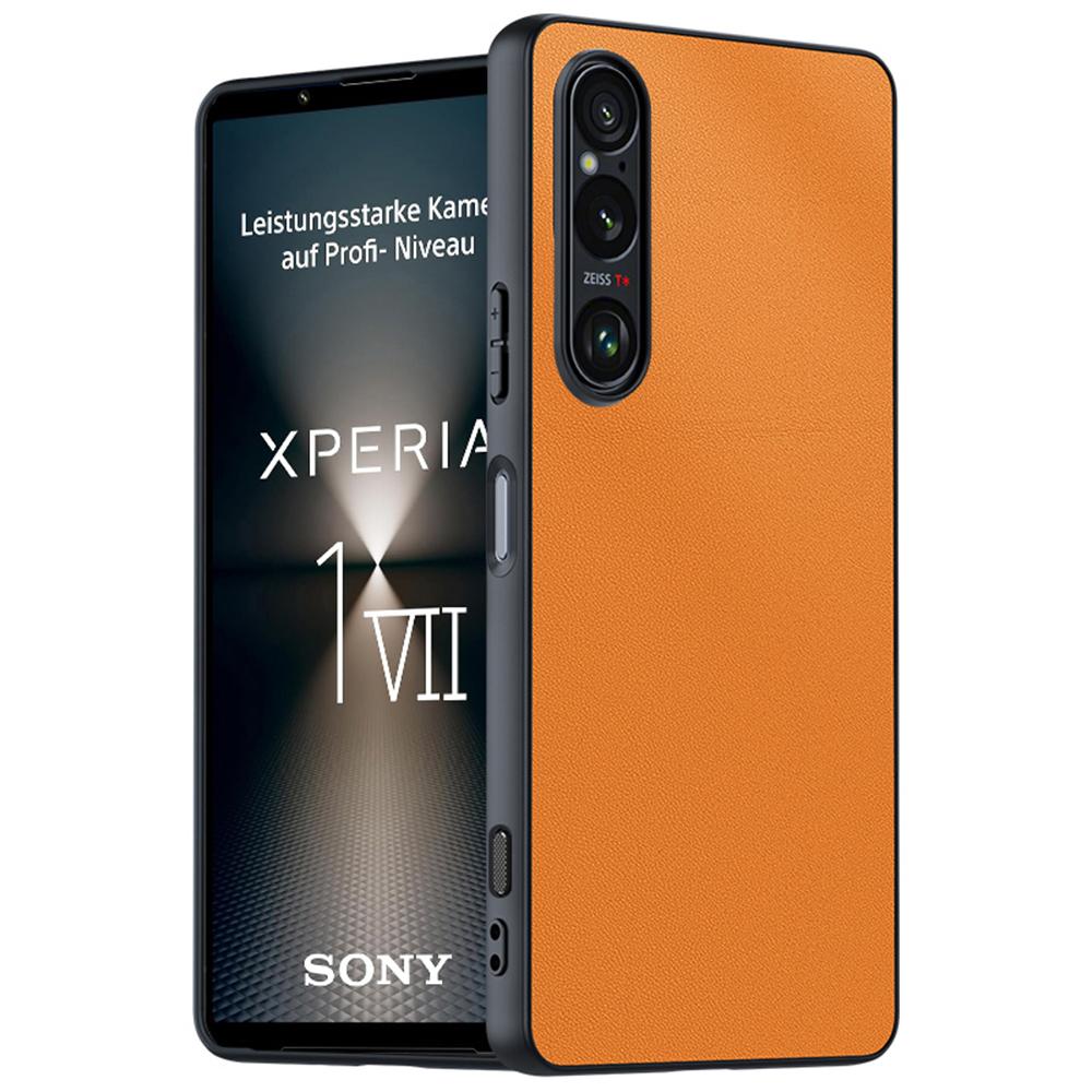 For Sony Xperia 1 VII Case PU Leather Coated PC + TPU Anti-Drop Phone Cover