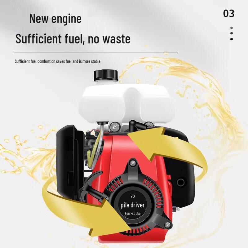 Xiandai Yichen 4-Stroke Portable Gasoline Pile Driver CN plug (adapter included)