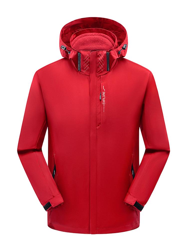 Windproof & Waterproof 3-in-1 Detachable Couples' Mountaineering and Skiing Suit Set