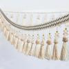 Lace Tassel Fringe Trim with Crystal Embellishment 1-5M Ribbon for Sewing Curtains Cushions Upholstery Diy Craft Decoration