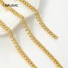 18K Gold Plated Brass Beaded Link Chain For Jewelry,3mm Bead Curb Chain for DIY Necklaces Bracelet Making Accessories