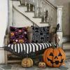 Halloween Witch Hat Pillow Case Holiday Horror Atmosphere Short Plush Double-Sided Printing Home Cushion Cover