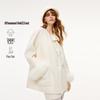 MISS COCOON Women's 100% Wool Double-Faced Coat with Fox Fur Collar