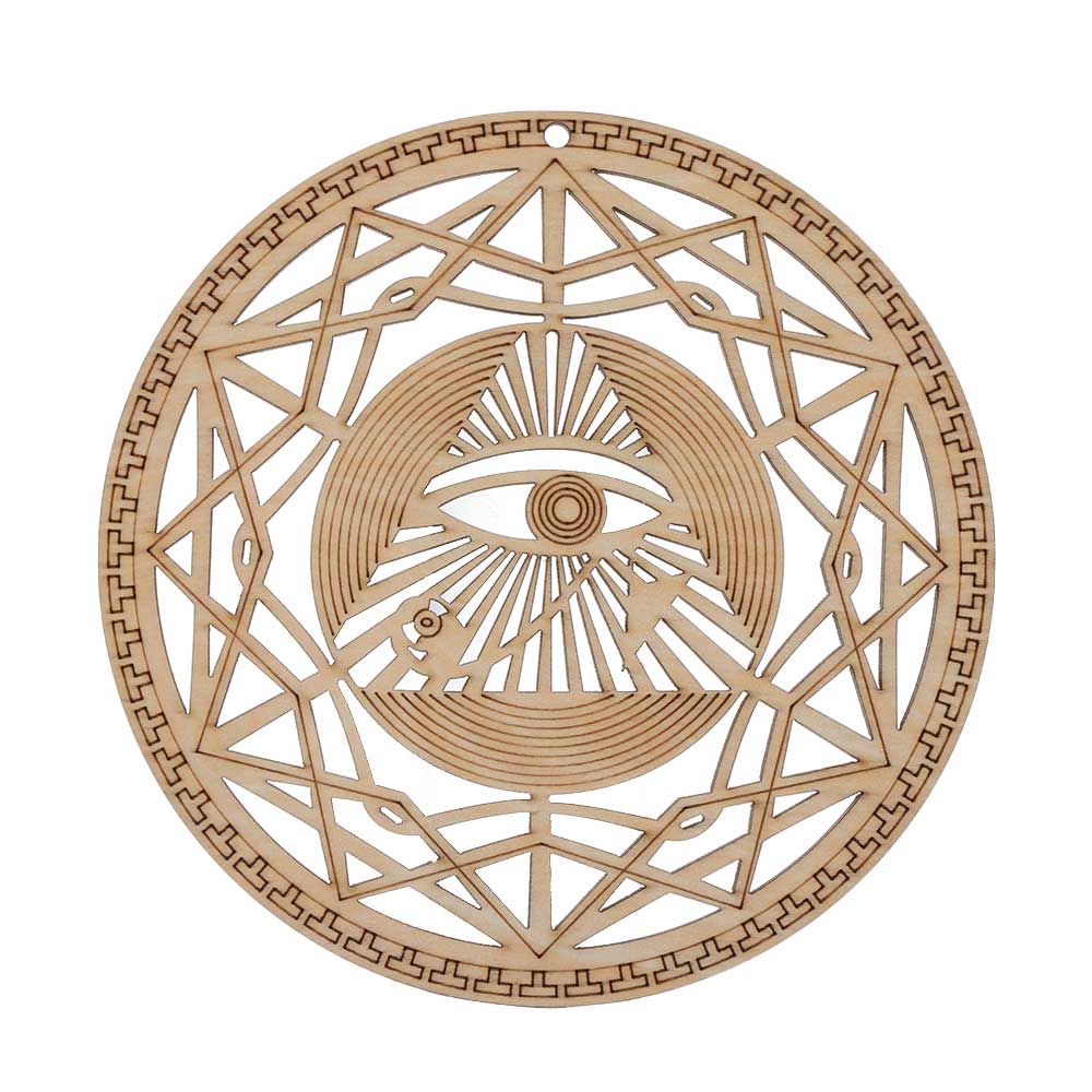 14cm Wooden Wall Sign Flower of Life Shape Coaster Laser Cut Wood Wall Art DIY Crafts Making Geometry Ornament Home Decoration