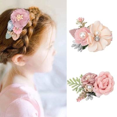 Hairwear Chiffon Lace Korean Style Barrettes Children Hairpin Summer Kids Headwear Flower Hair Clip