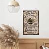 Vintage Bee Tin Sign Metal Wall Art for Garden Garage Bathroom Decor Gift