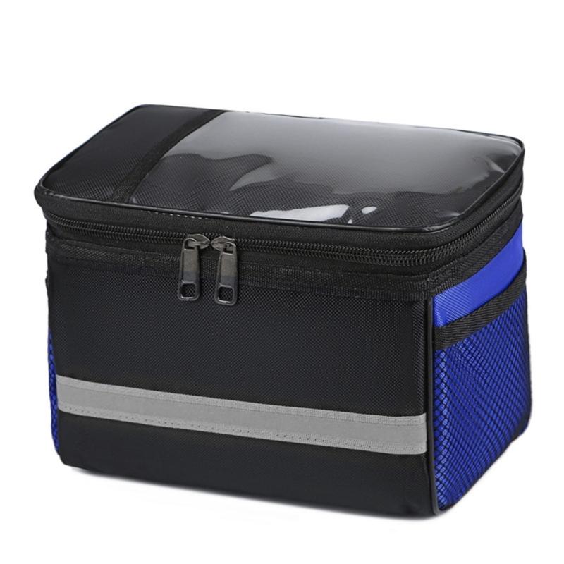 Bicycles Front Frame Storage Pouches with Reflective Strips Road Bike Handlebar Bag Cycling Accessories Easy installation