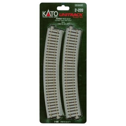 

KATO HO Gauge Curved Track R610-22.5 (4 Tracks) 2-220 Model Railroad Supplies