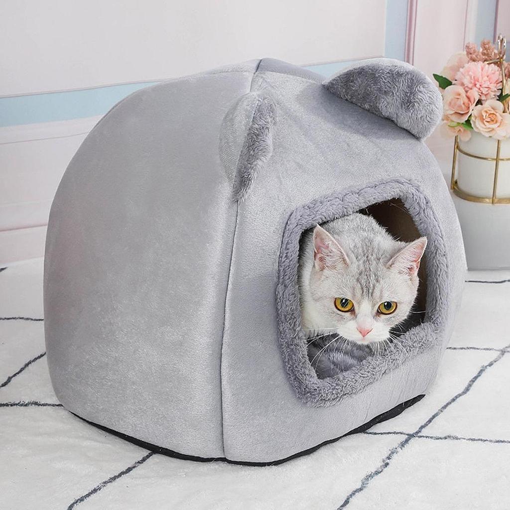Cat Nest Puppy Cave Dog Bed Cozy Washable Portable House for Small and Medium